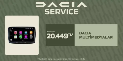 Dacia Multimedyalar İşçilik + KDV Dahil Sadece 20.449 TL